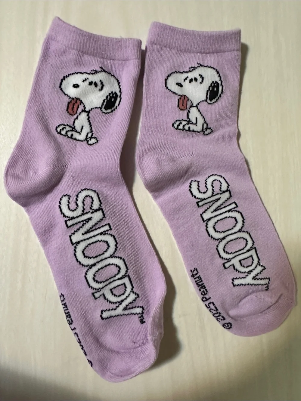 Snoopy Lavender Shortie Crew Socks